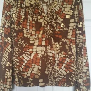 Unique Spectrum metallic print blouse